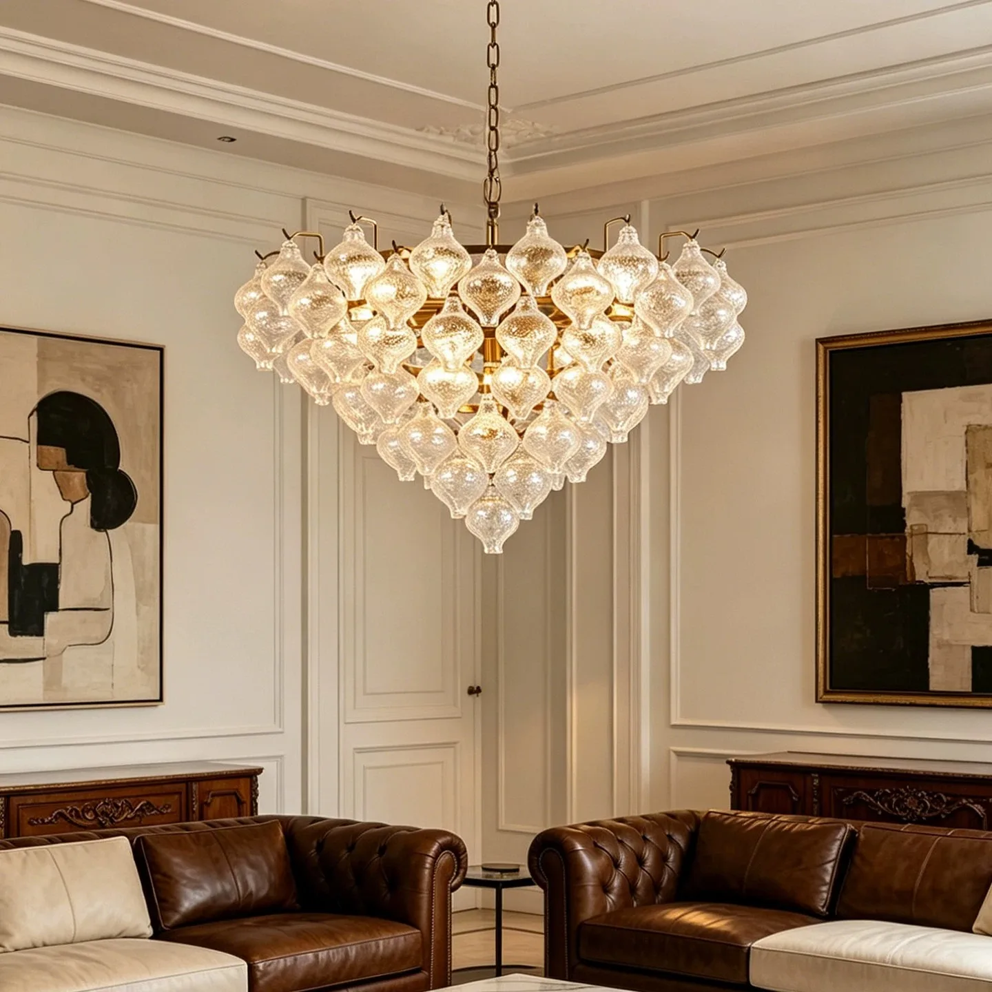 Italy Murano Glass Chandelier for Living Room Bedroom Dining Room Decor Designer Style Modern Glass Pendant Lighting Fixture