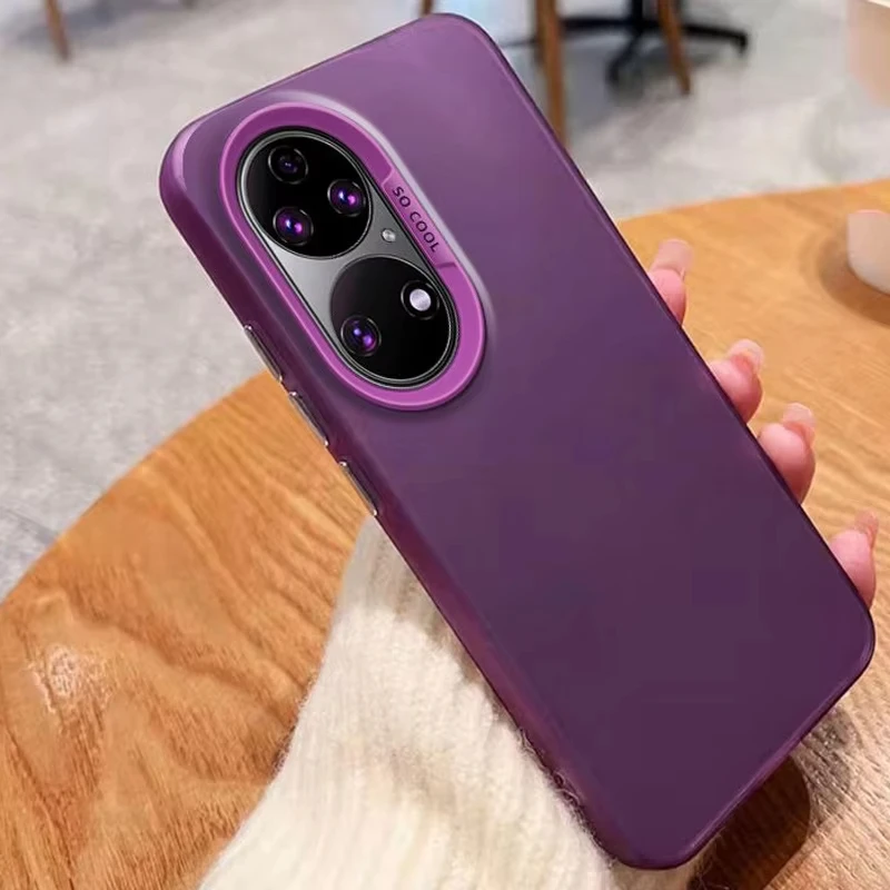 For Huawei P50 Case Huawei P50 Pro Phone Cover ABR-LX9 JAD-AL50 JAD-LX9 Case P50E P50pro Luxury Metallic Aurora Skin Matte Cover