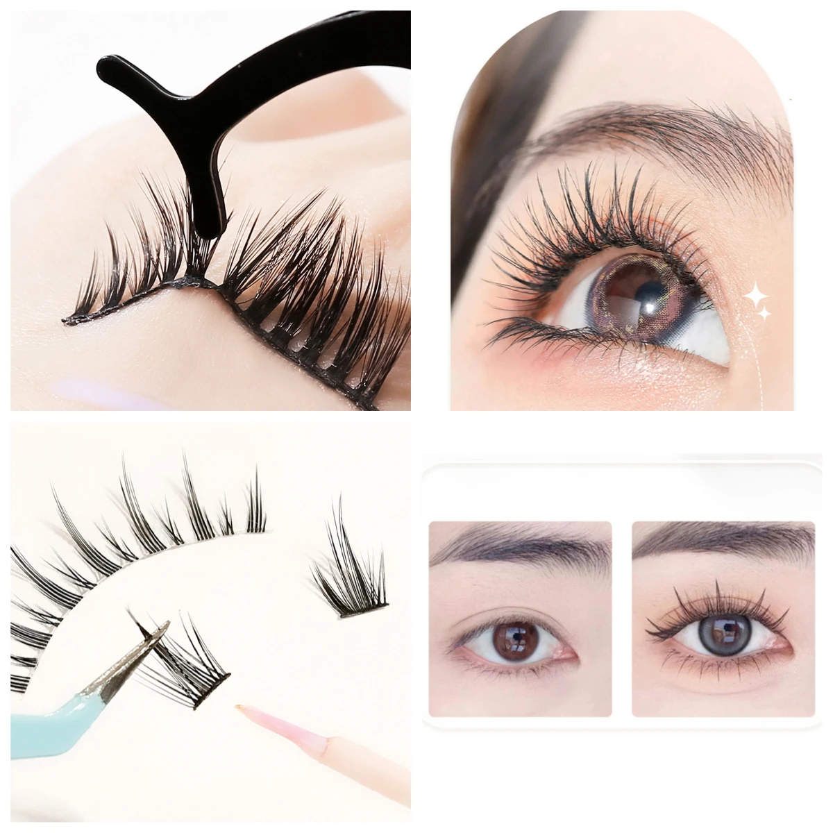 1Pc Colla per ciglia delicata naturale Non irritante Colla per ciglia finte invisibili ad asciugatura rapida per principianti di trucco