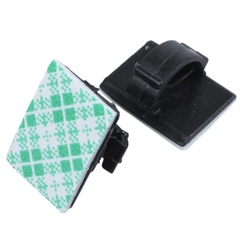 

AB46-100Pcs Adhesive Car Cable Clips Cable Winder Drop Wire Tie Fixer Holder Cord Organizer Management Desk Cable Tie Clamps