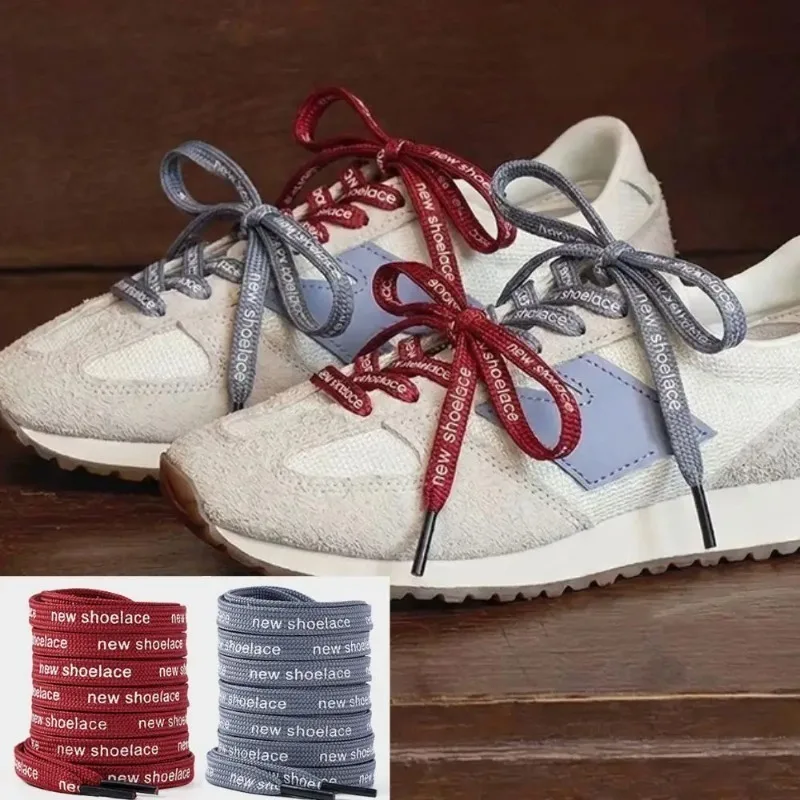 Printed Letter Flat Shoelaces Multicolor Replacement Strap For Sneakers Casual Shoes DIY Footwear Modification Daily Matching