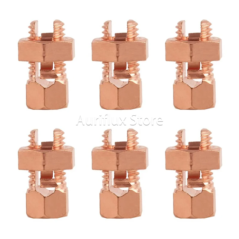 

Split Bolt Connector Copper Grounding Clamps Superior Strength Split Bolt Connector for Completing Ground Bonding to Bare 16mm