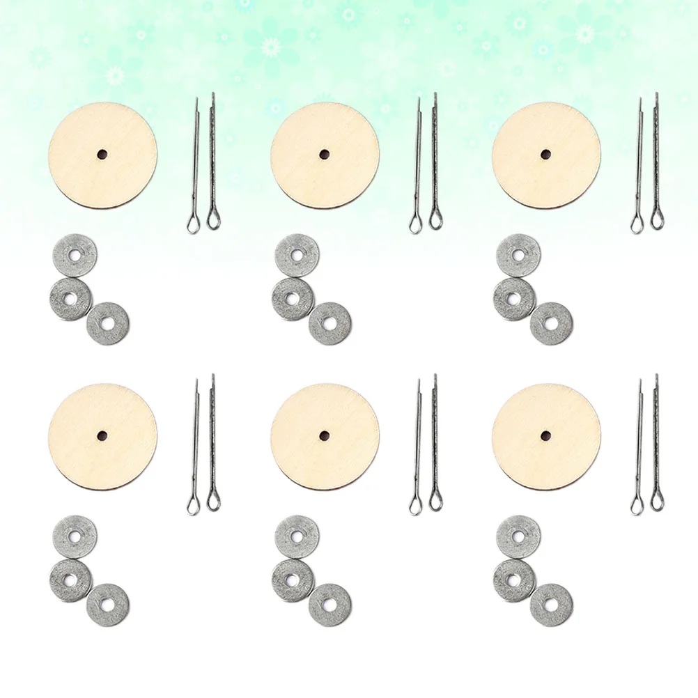 

40 set Wooden Joint Accessories Bear Joints Rotatable Diy Craft Supplies Flexible Making Components Silver 45Mm Size For Pet