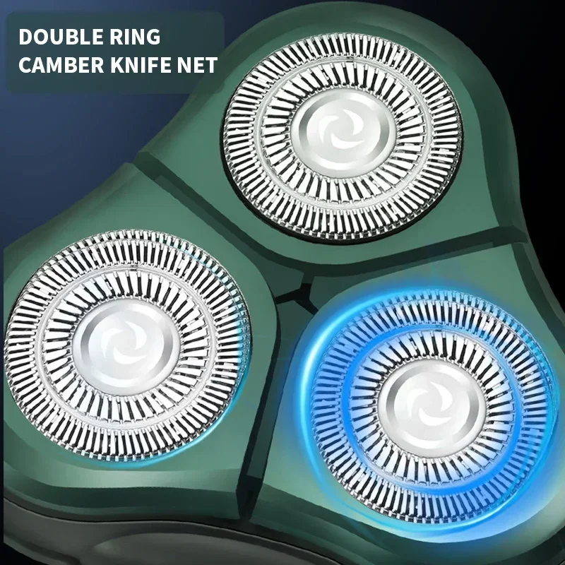 Новая умная электробритва с ЖК-дисплеем, плавающая бритва с тремя головками, USB-зарядка, многофункциональный нож для мытья бороды