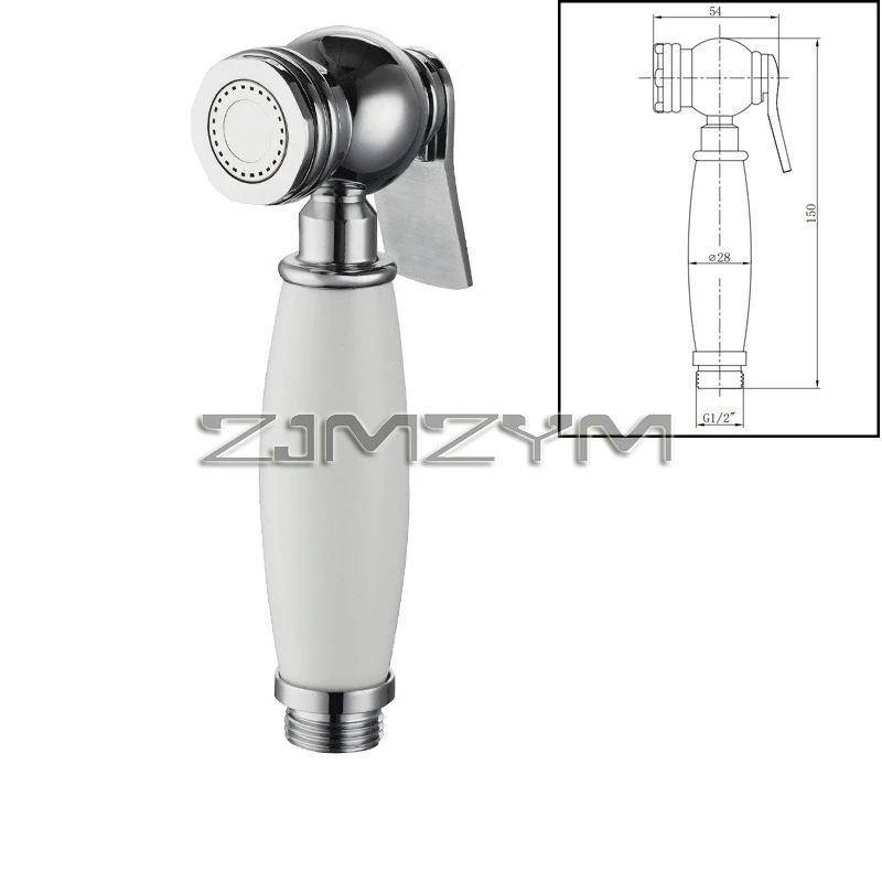 Titanium Gold Handheld Toilet Bidet Sprayer Solid Brass High Pressure Hygienic Shower Head Bidet Faucet