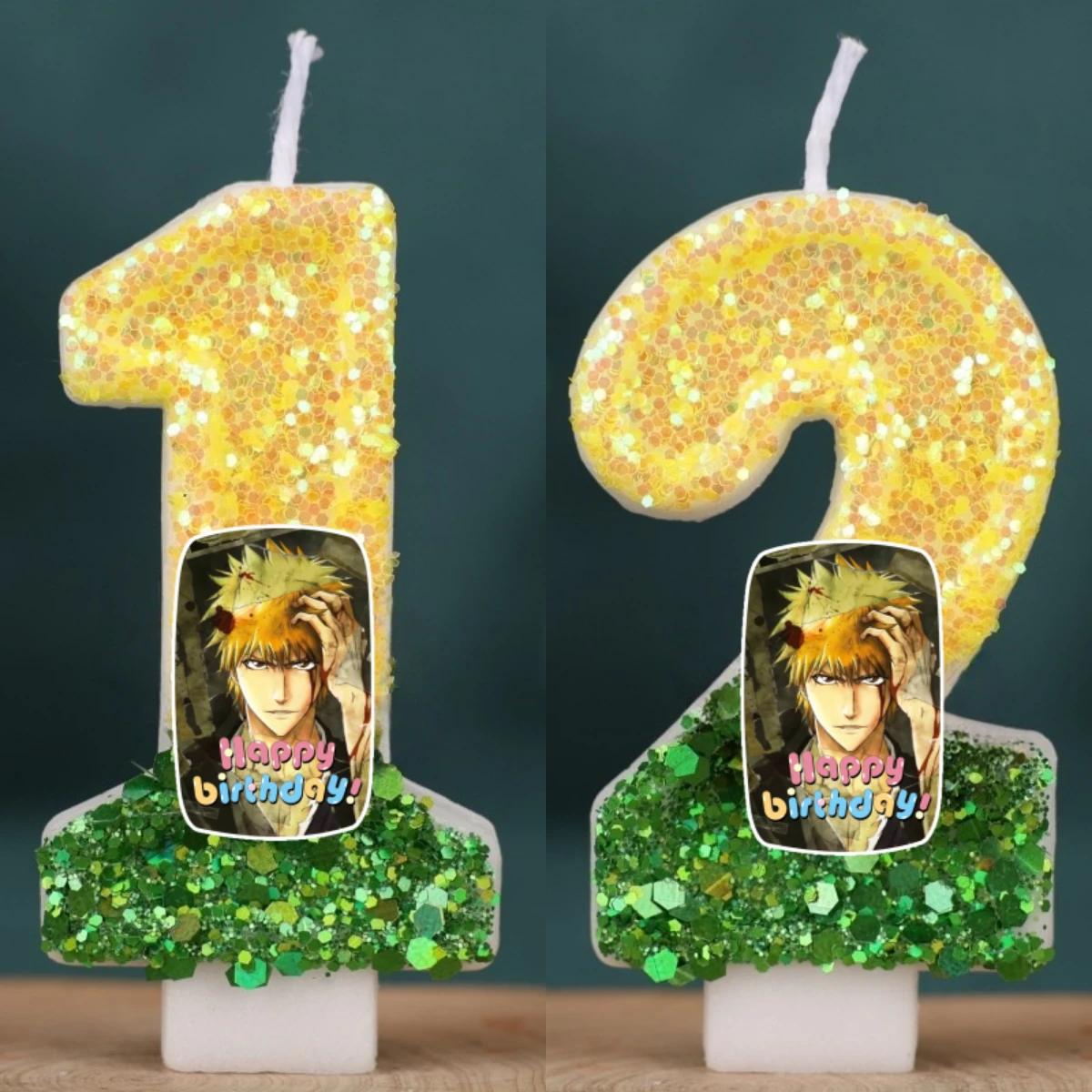 

Death Kurosaki Ichigo Digital Candle Number 0-9 Kids Birthday Cake Decoration Supplies Cartoon Anime Party Accessories Supplies