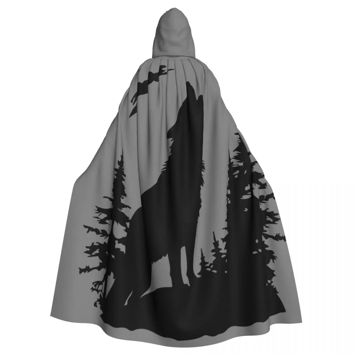 

Hooded Cloak Polyester Unisex Witch Cape Costume AccessoryWolves Howling