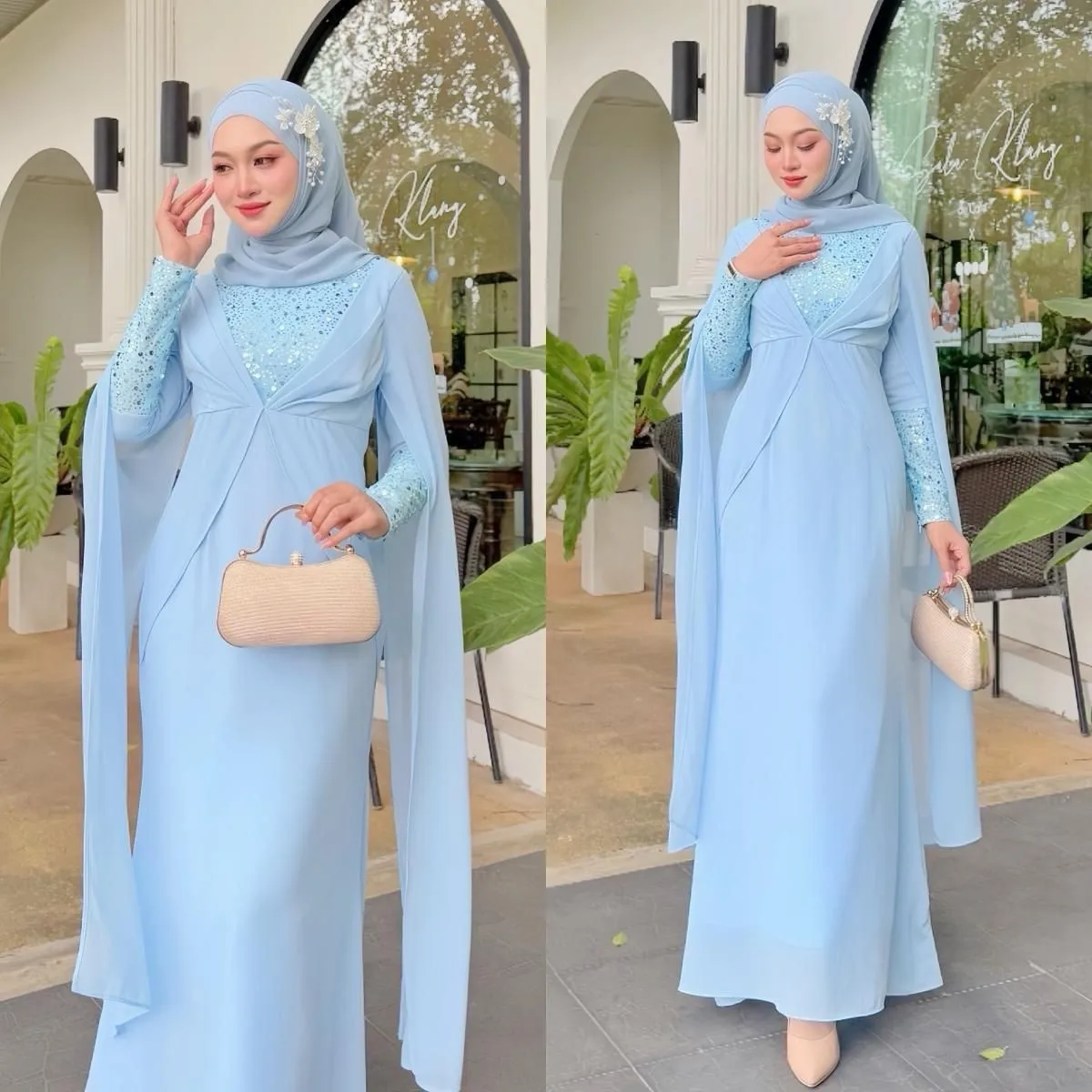 Dress Eid Muslim Abaya Women Party Dresses Jalabiya Vestidos Sequins Abayas Kaftan Islam Arab Long Robe Ramadan Morocco Dubai