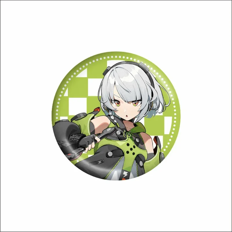 Nicole DeMara Eileen Jo Nekomiya Mana Popular Game Peripheral Double Flash Laser Tinplate Badge Manga Enamel Pin Kawaii Creative