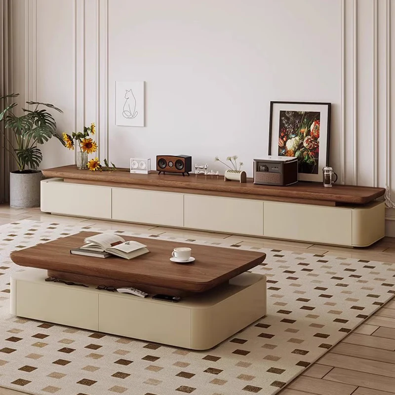 

​​Mid-Century Modern TV Stand Coffee Table Retro Storage Cabinet Nordic Multi-functional Space Living Room Furniture FYTS​​