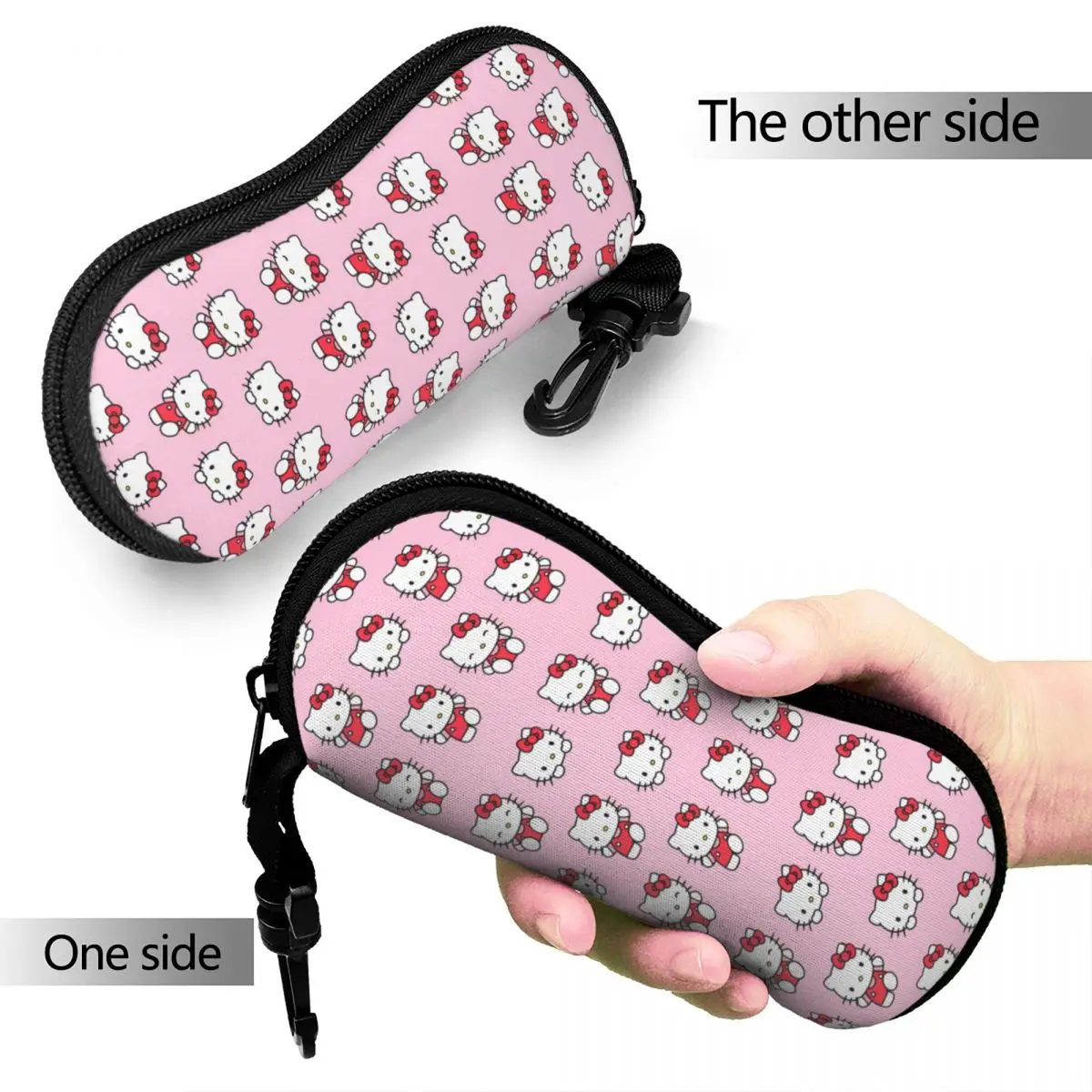 Hello Kitty Pattern Cute Cartoon Glasses Case Anti-Fall Accessories Sanrio Eyewear Storage Box Gift Eye Contacts Case