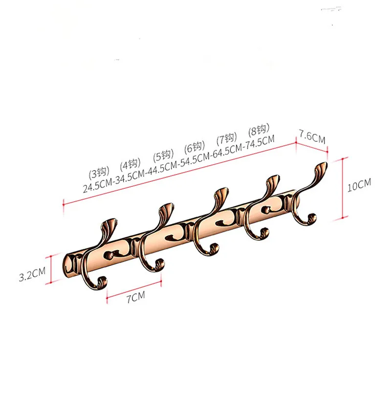 Różowe złoto wieszak na ręcznik mosiężne mocowanie ścienne złote wieszak do ręczników, mosiężna konstrukcja, wyposażenie łazienkowe, hak kuchenny