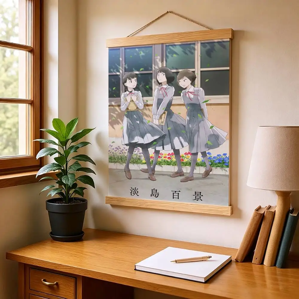 A-Awajima Hyakkei gentle coming-of-age Customizable HD Self Adhesive Waterproof Wall Art Poster