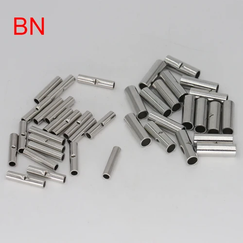 Imagen 2 del producto BN-conexión de Cable eléctrico de cobre, manga de engarzado, virola Tubular, conector de terminal, Terminal de empalme a tope de tubo no aislado