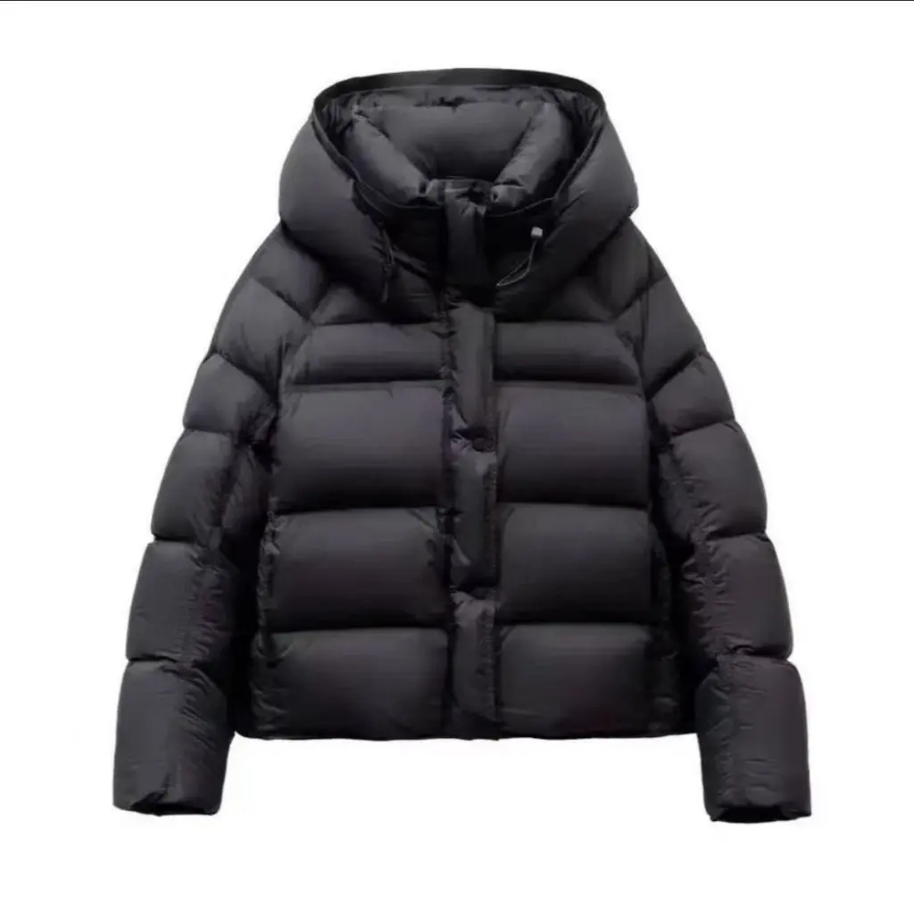 

Women's Puff down Cotton Jacket Short Hooded Loose Fit Warm Thick Winter New Bread Jacket