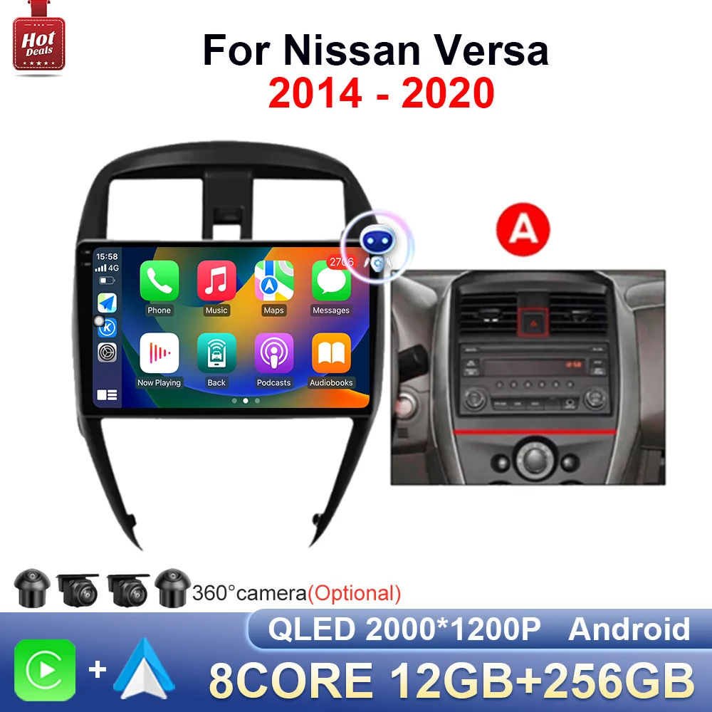 

10.1 '' Car Radio Multimedia Player GPS Navigation For Nissan Versa 2014 - 2020 Bluetooth HD Screen WiFi Android OS 4G Head Unit