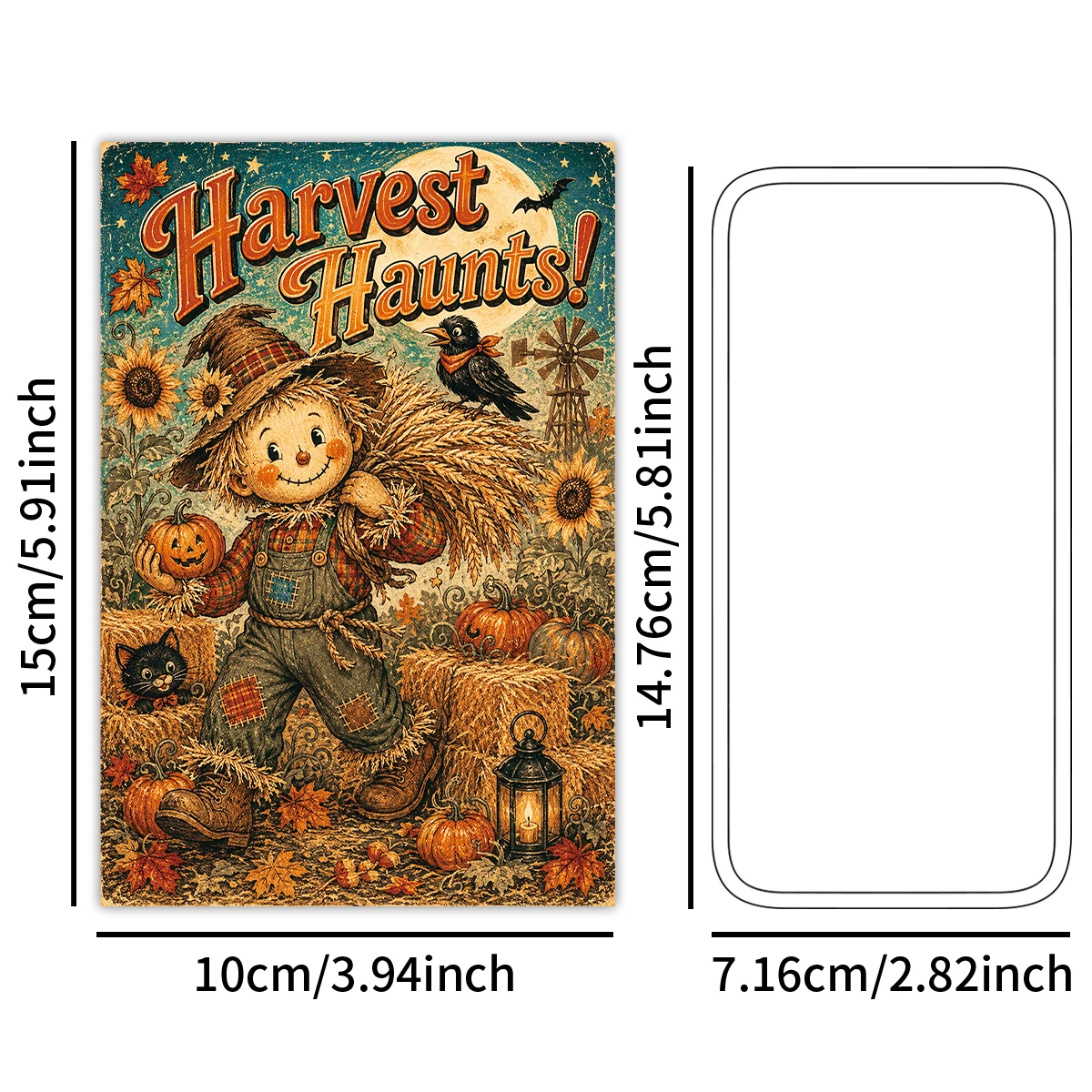 20 Stück Vintage-Halloween-Postkarten mit nostalgischen Illustrationen, Wandcollagen-Karten, Geschenkbeutel-Einlegekarten, für Halloween-Party-Dekoration – Detail 6