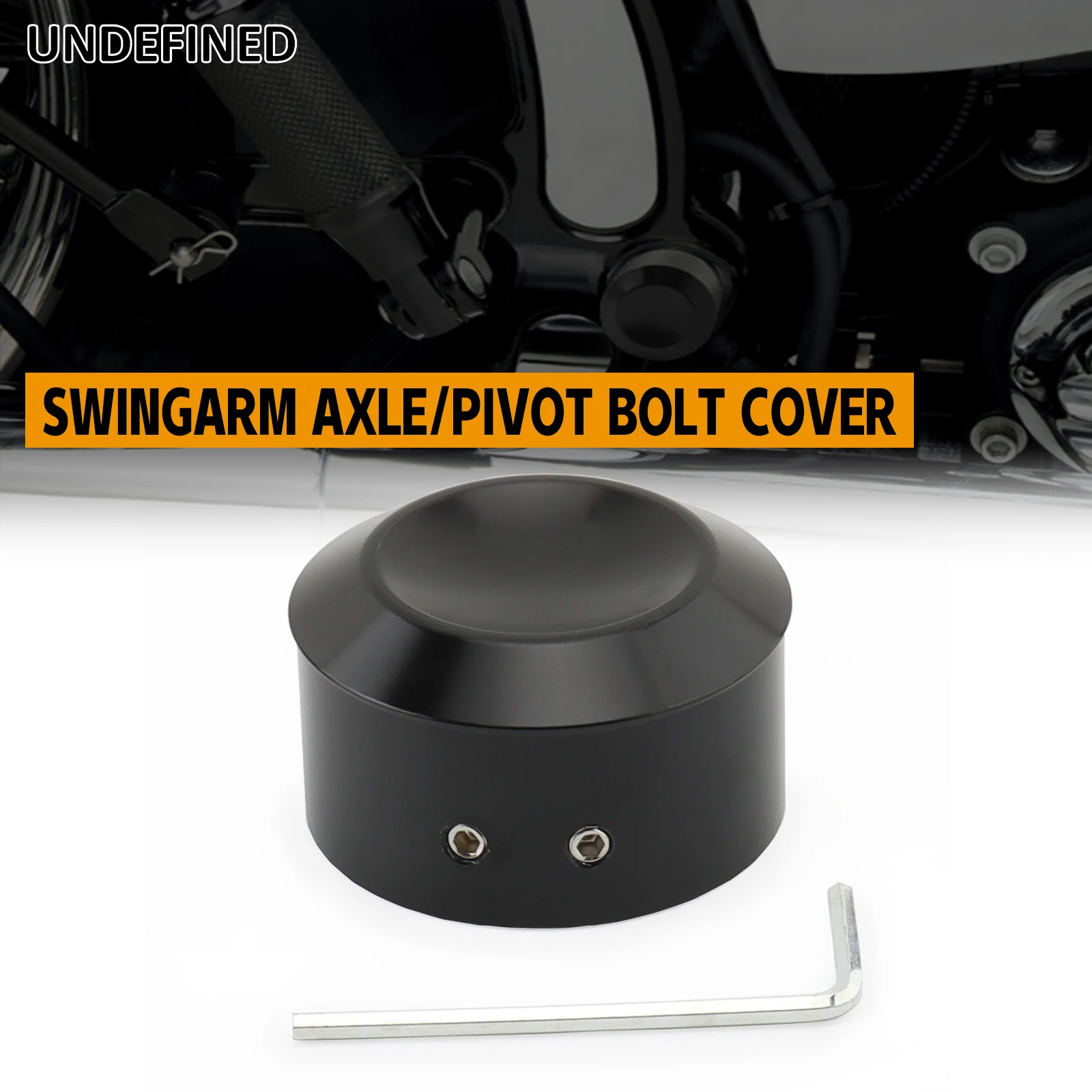 Black Swingarm Pivot Left Bolt Cover 61400344 For Harley Sportster XL 883 1200 14-22 Softail Low Rider Street Fat Bob 2018-2024