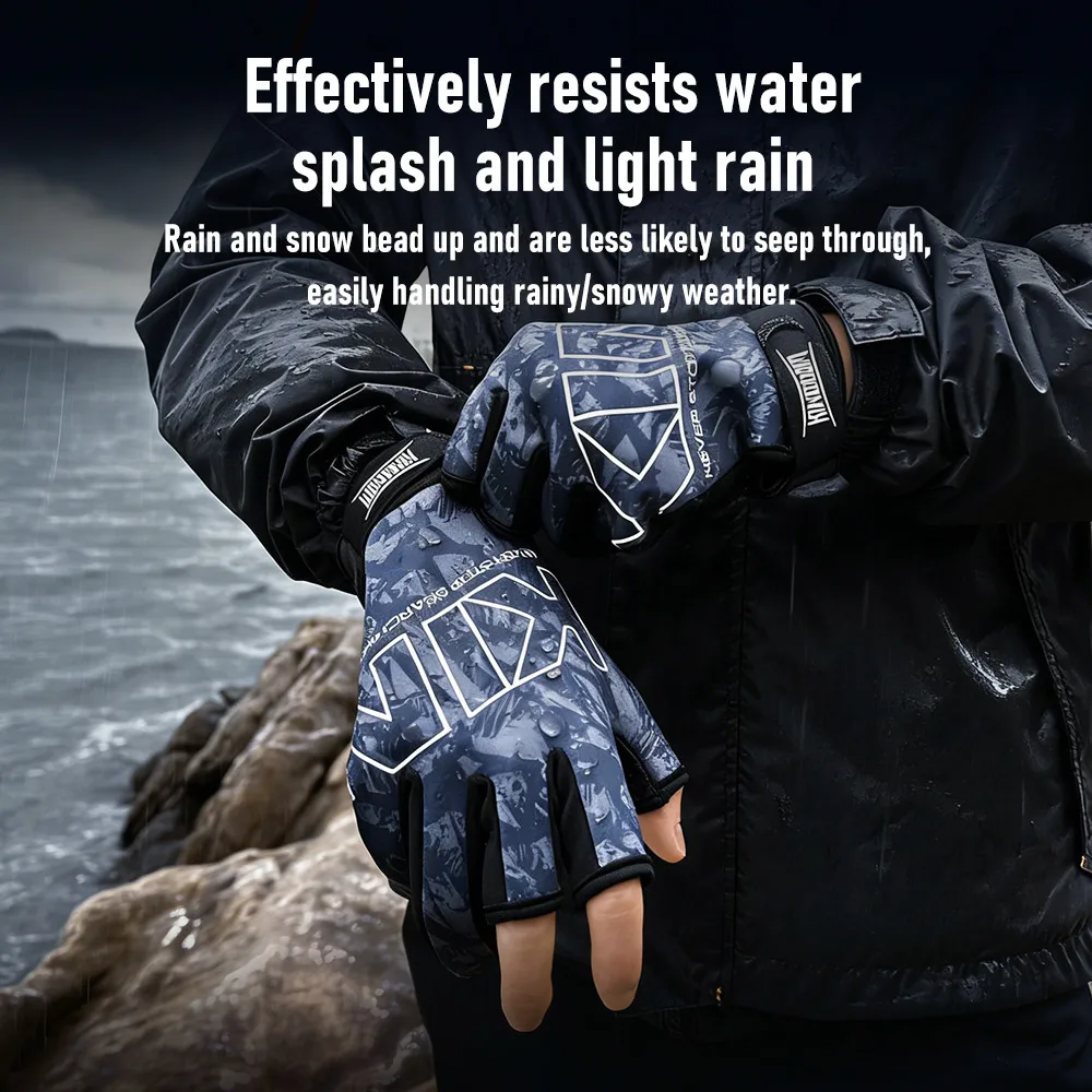 Kingdom Warm Winter Fishing Gloves Men Women 3-Finger Exposure  L XL XXL Non-Slip Outdoor Sports Running Hiking Fishing Gloves - view 6