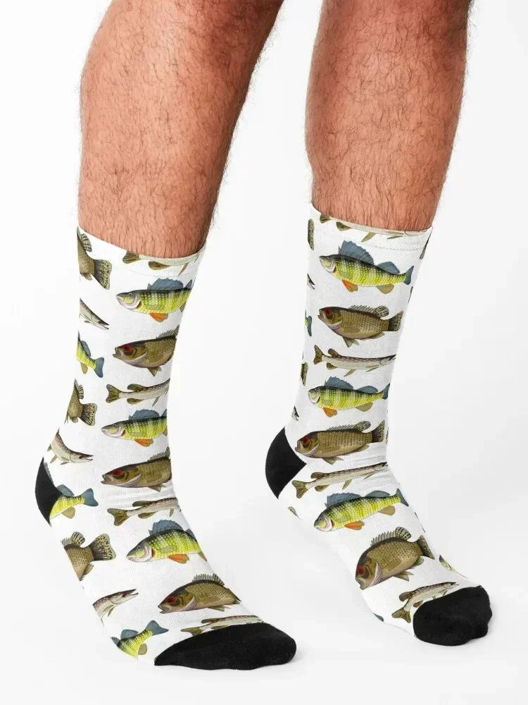 Lake Fish Trio Socken beheizter Weihnachtsstrumpf Fußballmann Designer Herrensocken Damen