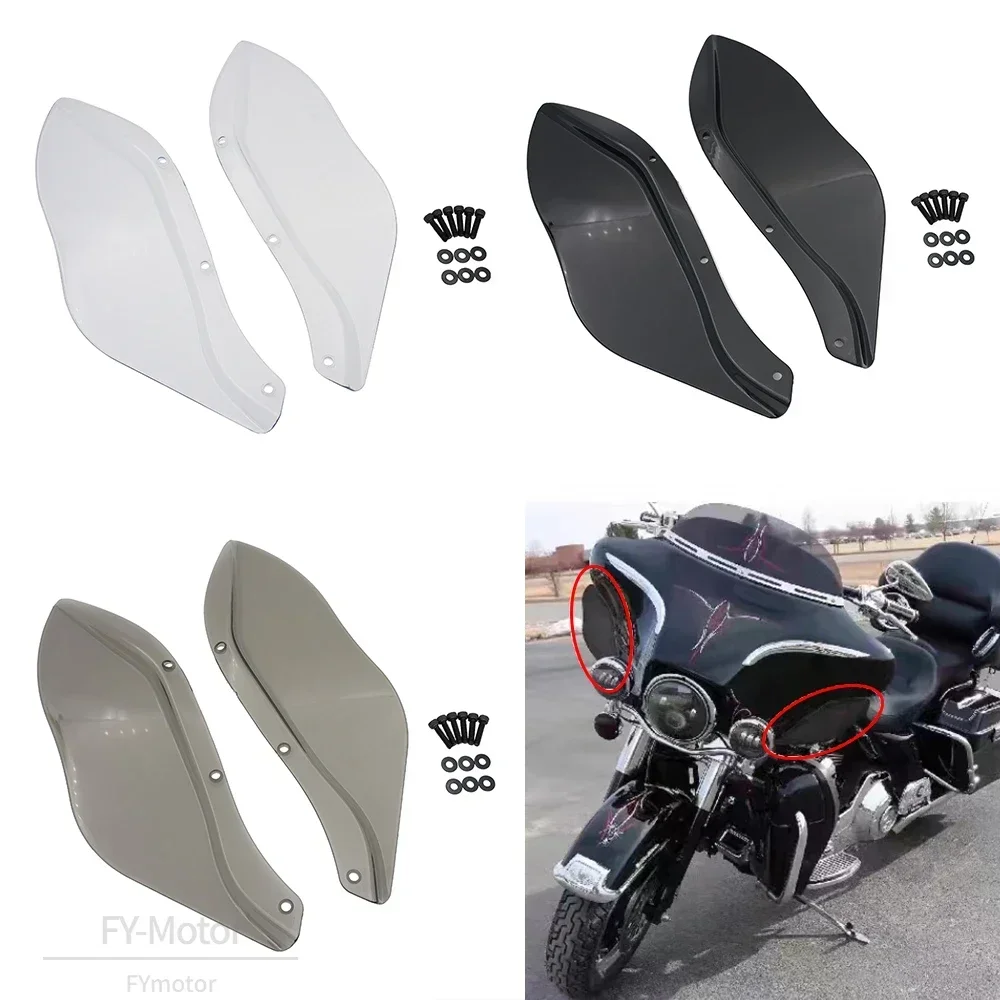 

Motorcycle Batwing Air Deflector Fairing Side Windshield For Harley Touring Street Glide Road King Electra FLHX 1996-2013