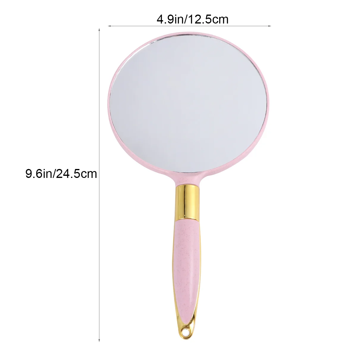 Round Vintage Makeup Mirror Pink Portable Handheld Supplies Accessories Makeup Tool for Women Handheld Mirror
