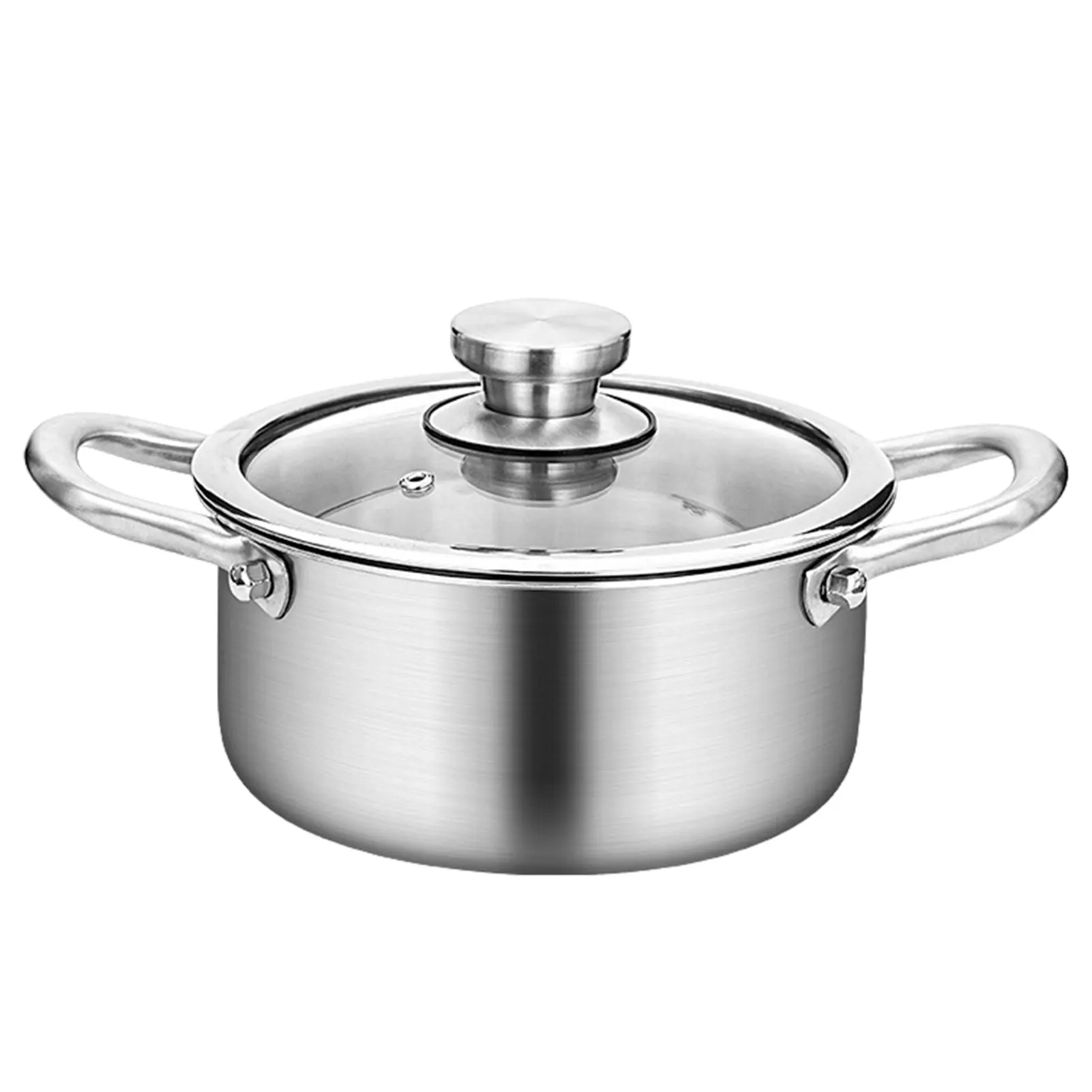 Silver Impact-Bonded Base Stainless Steel Stock Pot Induction Stovetops Stainless Steel Pots