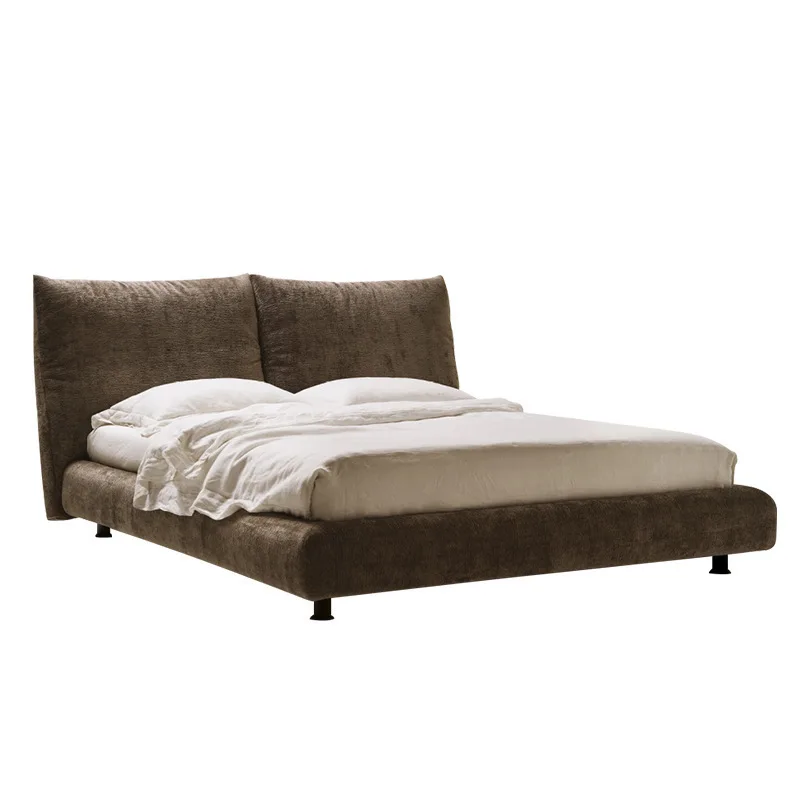 

Petal bed, chenille fabric, modern simplicity, master bedroom double, soft bag, Italian style