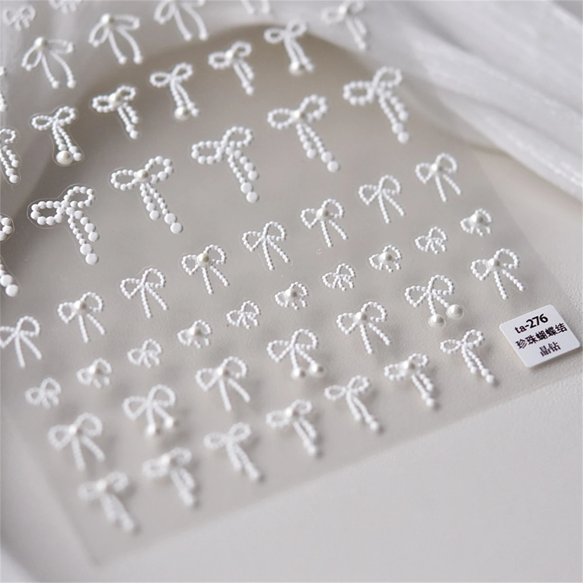Kawaii Bowknot 5D Self-Adhesive Nail Stickers image