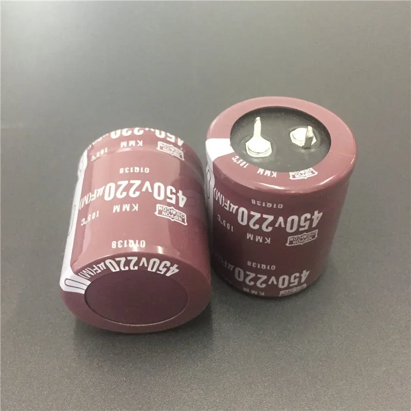 2pcs 220uF 450V Original NCC KMM Series 30x35mm 450V220uF PSU Aluminum Electrolytic capacitor