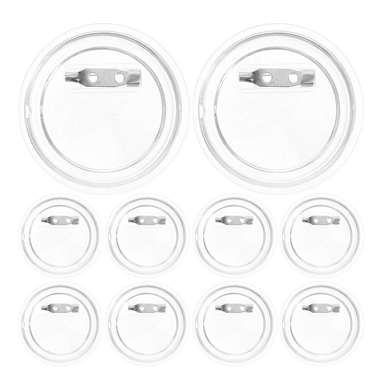 25 pièces broches à boutons transparents bricolage Badge artisanat Kit Badges ronds en acrylique pour Photos personnalisées projets d'art scolaires paquet en vrac