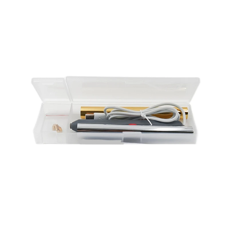 Usb Plug In Hot Heated Foil Pens Set Heat Foil Pen Gold Foil Hot Stamping Pen With Tip Hot Foil Roll Drawing Pen