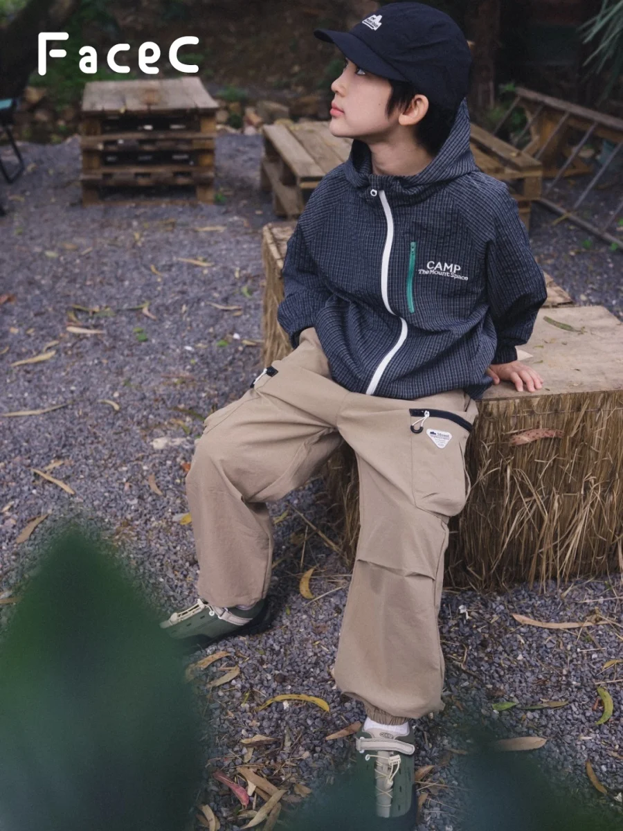 Quick Dry Outdoor Children's Clothing Boys' Loose Sports Long Pants Spring Autumn New Style FaceC Mountain Series Workwear