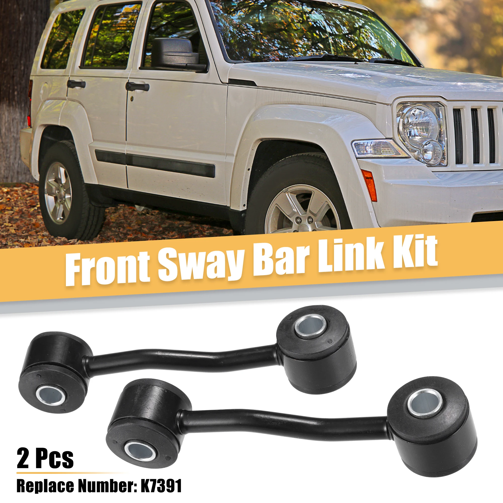 

UXCELL 2pcs Front Stabilizer Sway Bar End Links for Jeep Liberty 2002-2007 No.K7391