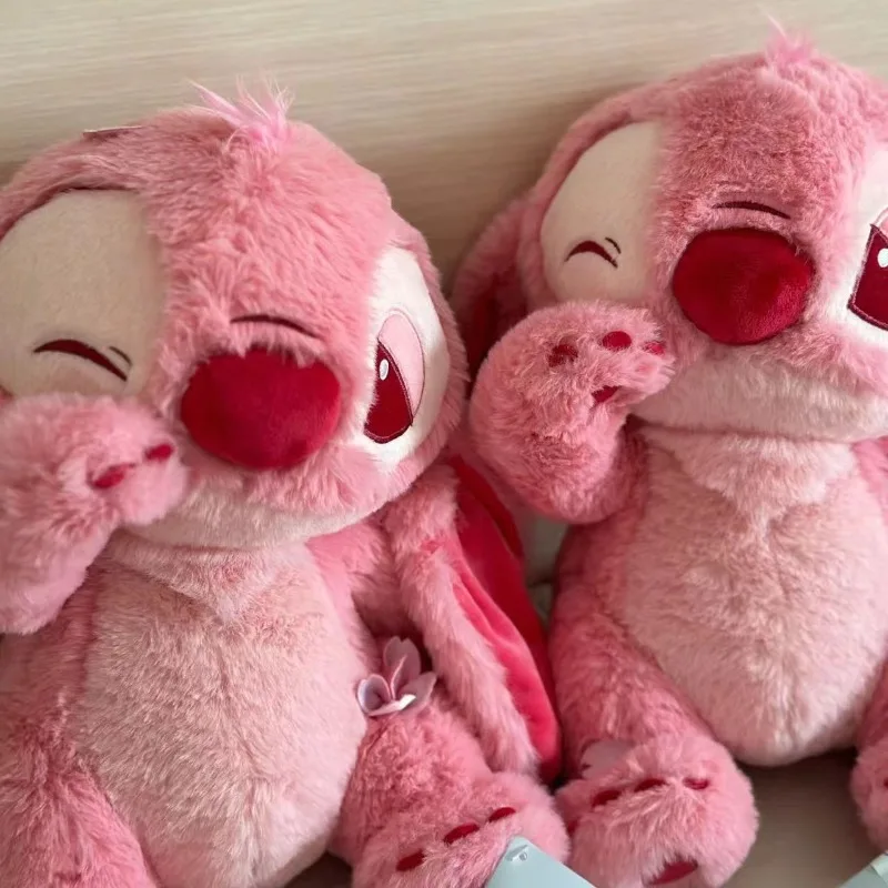 Kawaii Stitch Plush Doll Lilo & Stitch Girl Pillow Birthday Gift Cartoon Pink Plush Toy Student Doll Cute Decorations Wholesale