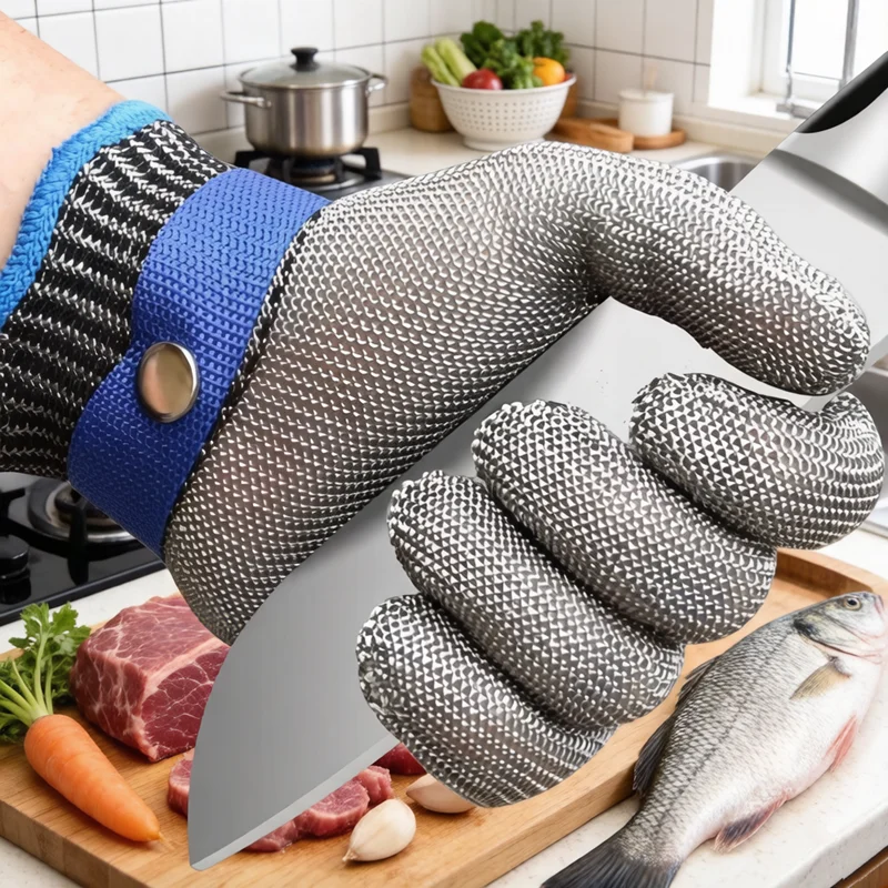 

Stainless Steel Gloves Anti-cut Wear-resistant Slaughter Gardening Hand Protect Working Gloves Metal Mesh Butcher Kitchen Gloves