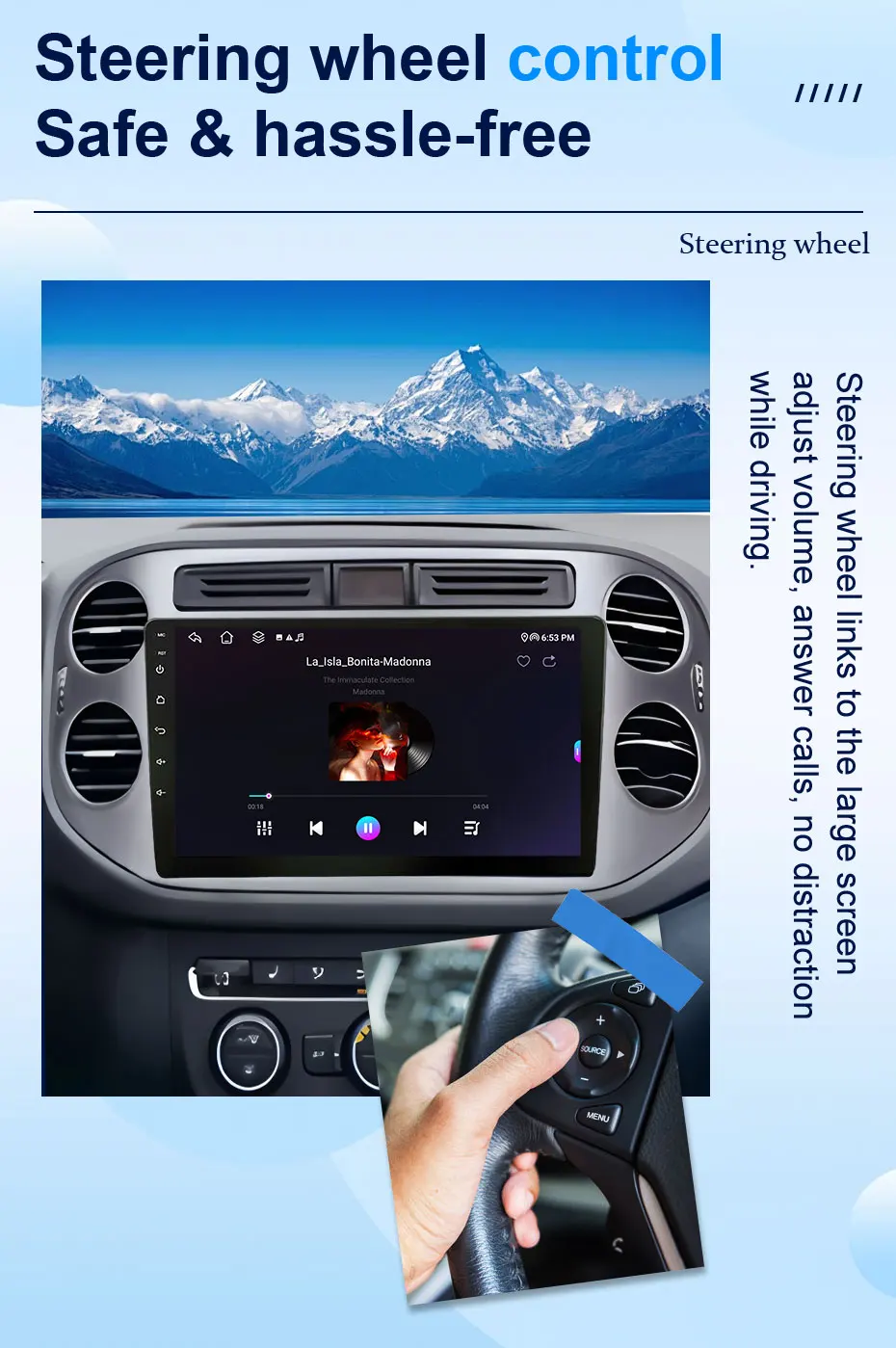 Auto-Radio Android 16 für Ford Ka 2008 - 2014 Carplay Multimedia-Player Stereo GPS Haupteinheit DSP BT WiFi 4G Split-Screen IPS – Detail 9