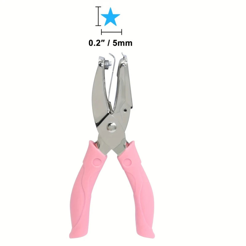 Niedlicher Einzellochstanzer für Scrapbooking, Papier, Kleidung, Stern-, Herz- und Kreisformen, DIY-Bastelzubehör, Locher, Perforator – Detail 18