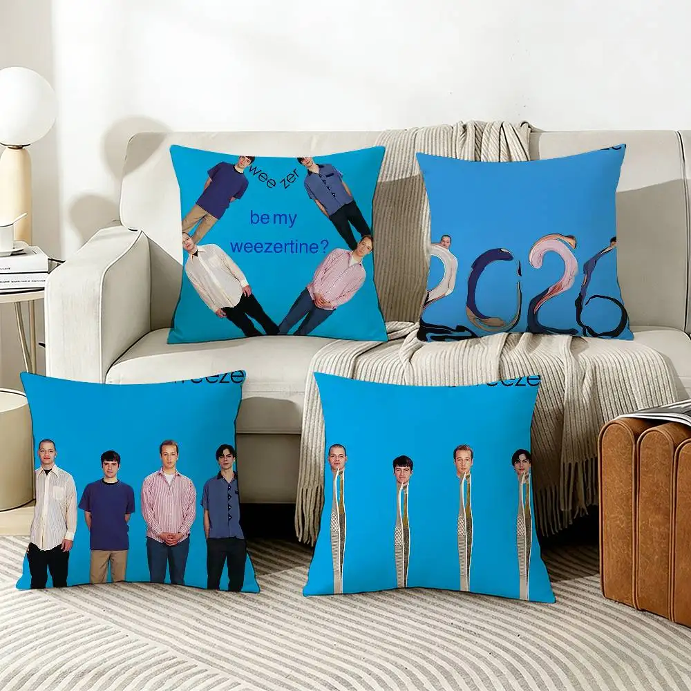 

Band W-Weezer Various Sizes Square Pillow Case For Car Home Bedchamber Decor