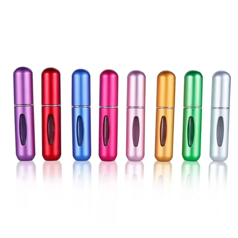 Portable Travel Perfume Bottle 5ml Bottom Fill Liquid Container Cosmetics Spray Dispenser Press Head