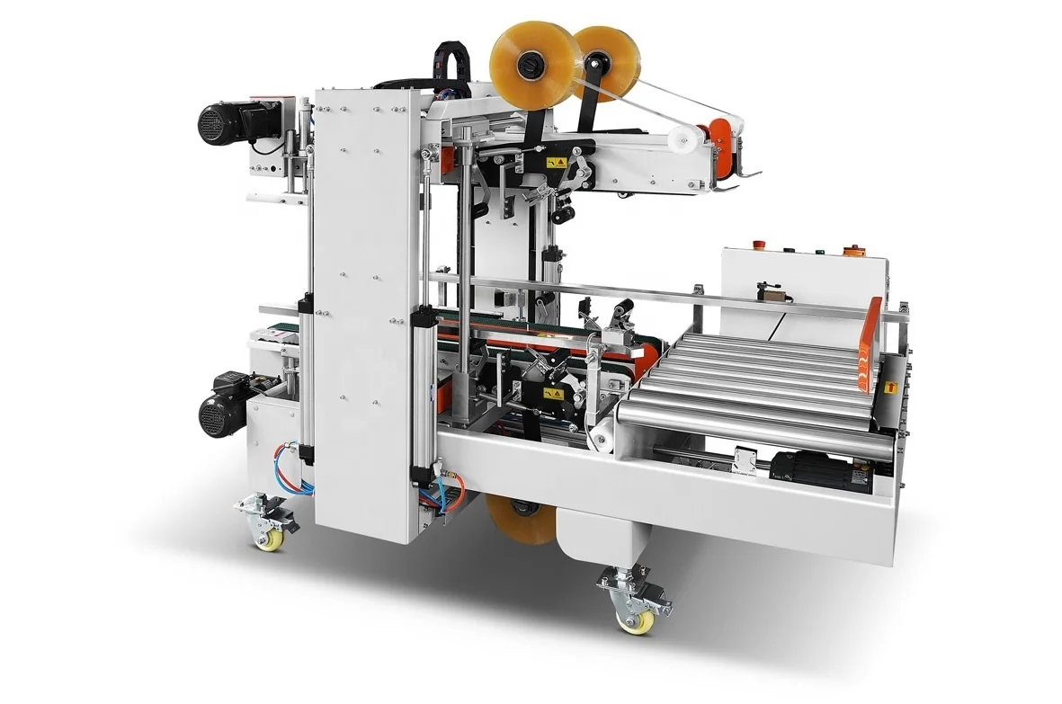 UPK-QJ700 Automatic Random Carton Edge Sealing Machine  Corner Sealer Beer Carton Packing Sealing Machine