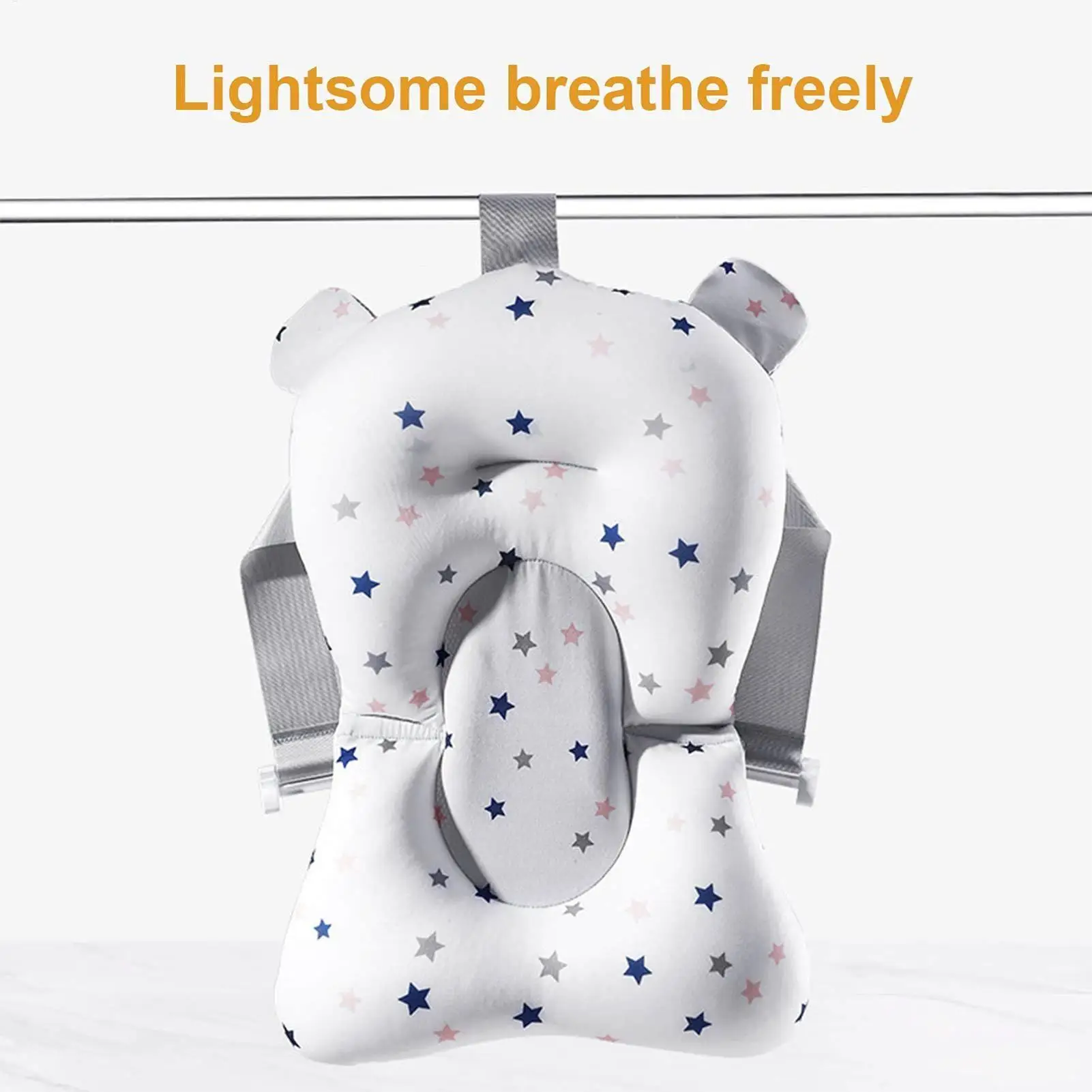 

Подушка для купания младенцев в ванной, регулируемая, противоскользящая, с фиксаторами, для ухода за новорожденными