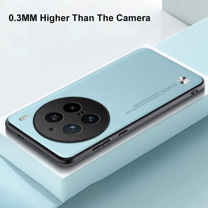 حافظة هاتف جلدية فاخرة من البولي يوريثان لهاتف Vivo X200 Pro غطاء حماية كامل من السيليكون غير اللامع مقاوم للصدمات لهاتف Vivo X200Pro 5G Coque