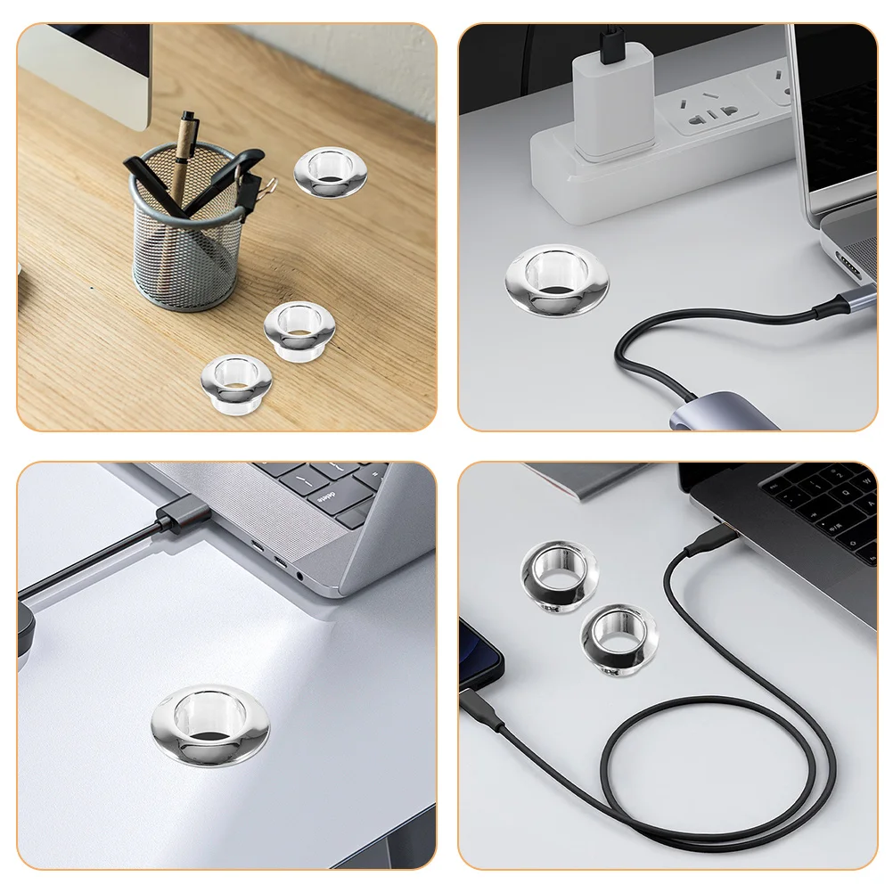 

20pcs Wire Organizer Desk Grommets Cable Hole Cover For Computer Table Desktop Cord Management Abs Cable Grommet Office