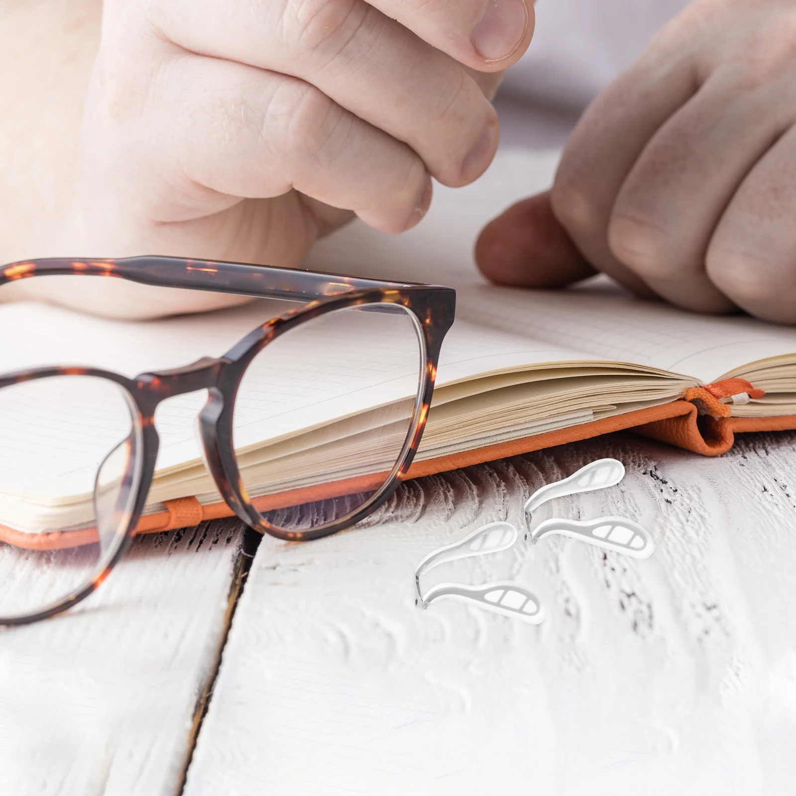 

2Pcs Eyeglass Nose Pad Silicone Coated Metal Core Soft Anti Slip Nose Bridge for Glasses Replacement Eyeglass Air Chamber