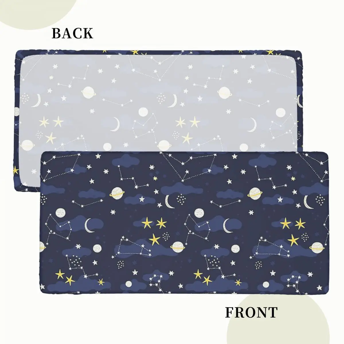 Galaxy Cosmos Moon Stars Astronomy Universe Customized Rectangular Tablecloth Oilproof Table Cover for Dining Events Table Cloth
