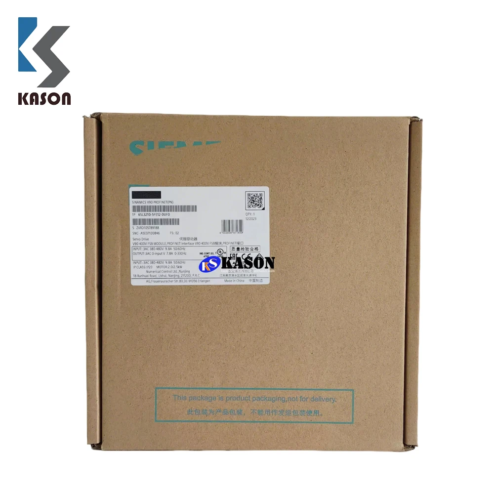 6SL3210-5FE12-0UF0 SINAMICS V90 Servo Drive dengan PROFINET 2kW 380-480V 3 Fase