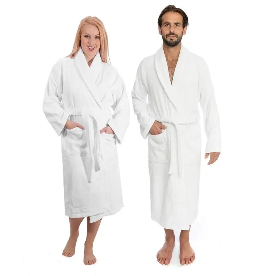 

Luxury 100 Turkish Cotton Terry Cloth Bath Robe for Women amp Men, 400 GSM Soft amp Plush Long Robe