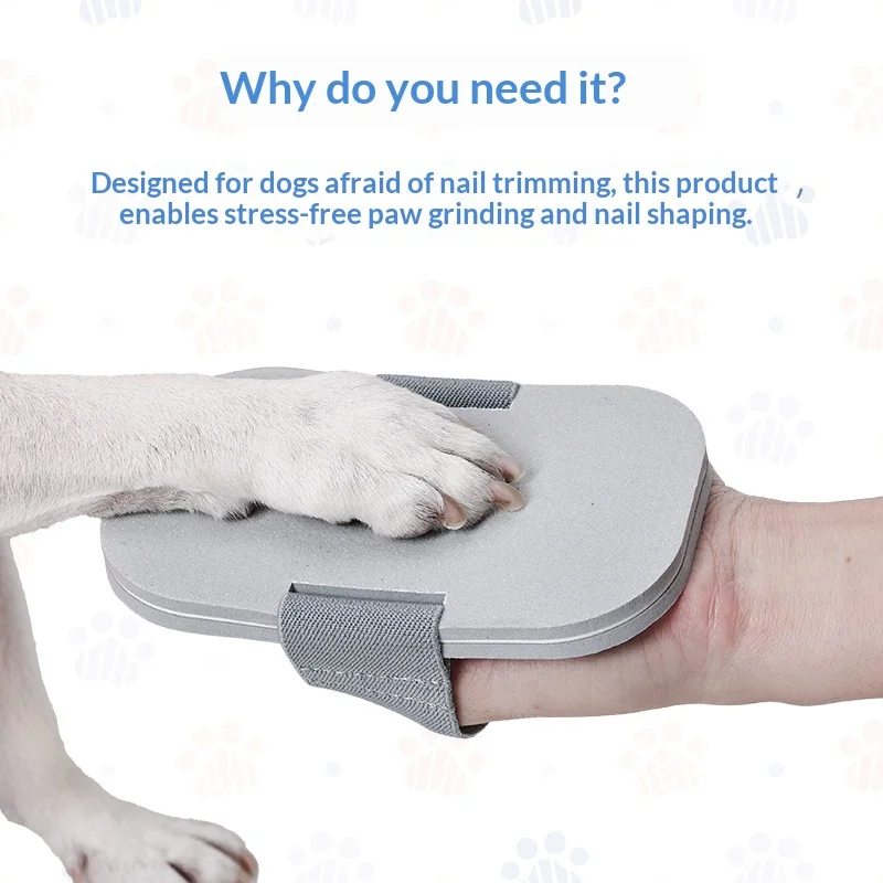 Dog Nail Grinder Rechargeable Electric Paw Trimmer Portable Home Grooming Tool Detachable Nail File for Small Medium Large Dogs