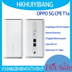 Unlocked New OPPO 5G CPE Router T1a 4.1Gbps Dual Band WiFi 6 Home Modem 5G 4G LTE Cat20 Wireless Gigabit WiFi Router Sim Card